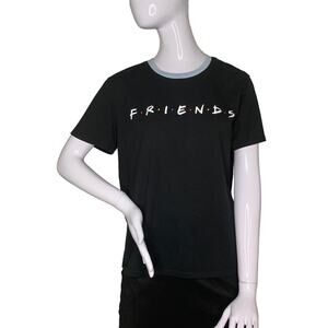 Friends Show Graphic Women's Tee Short Sleeve Black Crewneck Size Large